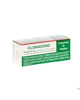 Clonazone 250mg comp pour solution tube comp 60