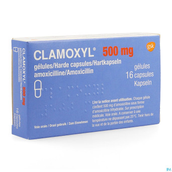 Clamoxyl caps  16 x 500 mg