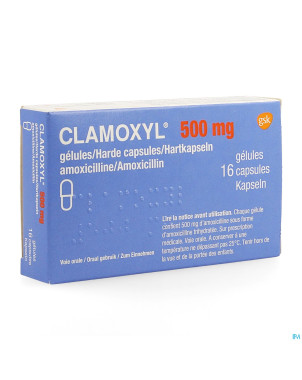 Clamoxyl caps  16 x 500 mg