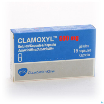 Clamoxyl caps  16 x 500 mg