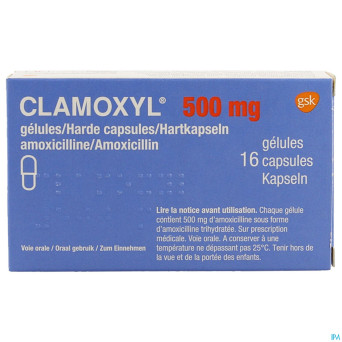 Clamoxyl caps  16 x 500 mg