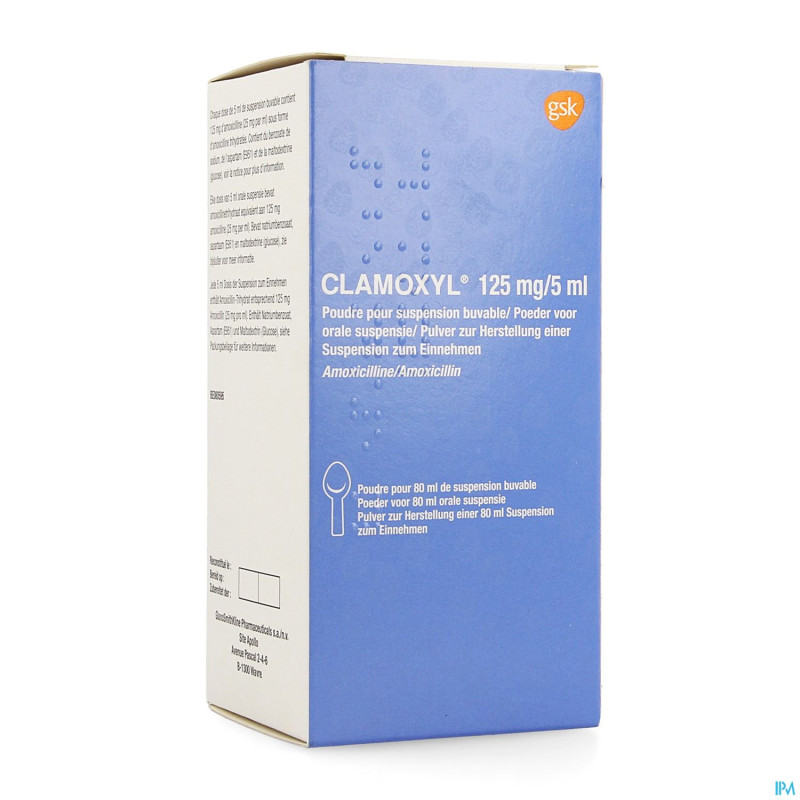 Clamoxyl sir 1 x 80 ml 125mg/5ml