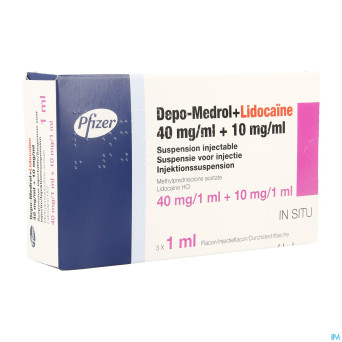 Depo-medrol lidoc 40mg vial 40mg/ml  3 x 1 ml