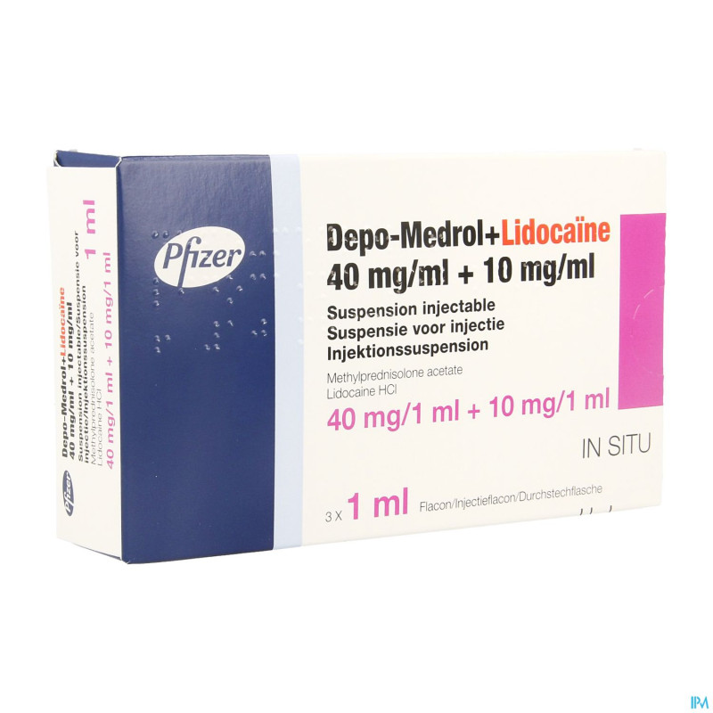 Depo-medrol lidoc 40mg vial 40mg/ml  3 x 1 ml