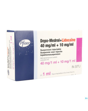 Depo-medrol lidoc 40mg vial 40mg/ml  3 x 1 ml