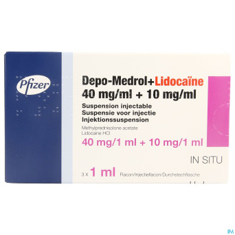 Depo-medrol lidoc 40mg vial 40mg/ml  3 x 1 ml