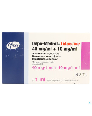 Depo-medrol lidoc 40mg vial 40mg/ml  3 x 1 ml