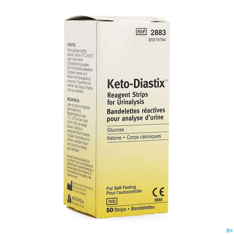 Keto-diastix strips 50  a 2883 b 51