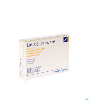 Lasix amp im/iv 20 mg 5 x 2 ml cfr 3070-414