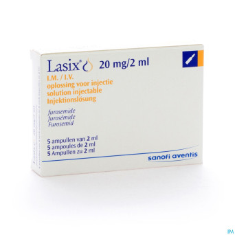 Lasix amp im/iv 20 mg 5 x 2 ml cfr 3070-414