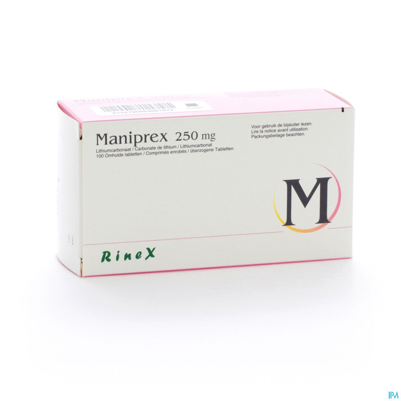 Maniprex 250 drag  100 x 250 mg