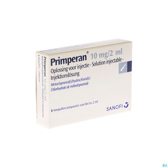 Primperan amp inj 6 x  10 mg/2 ml