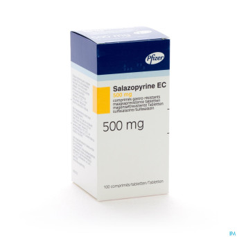 Salazopyrine ec drag  100 x 500 mg