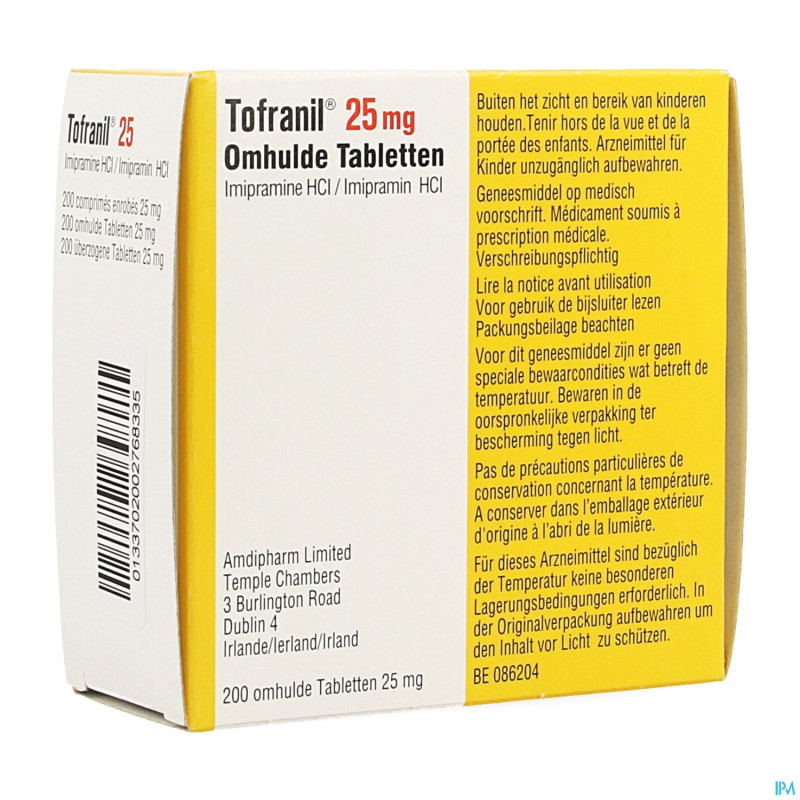 Tofranil drag  200 x 25 mg