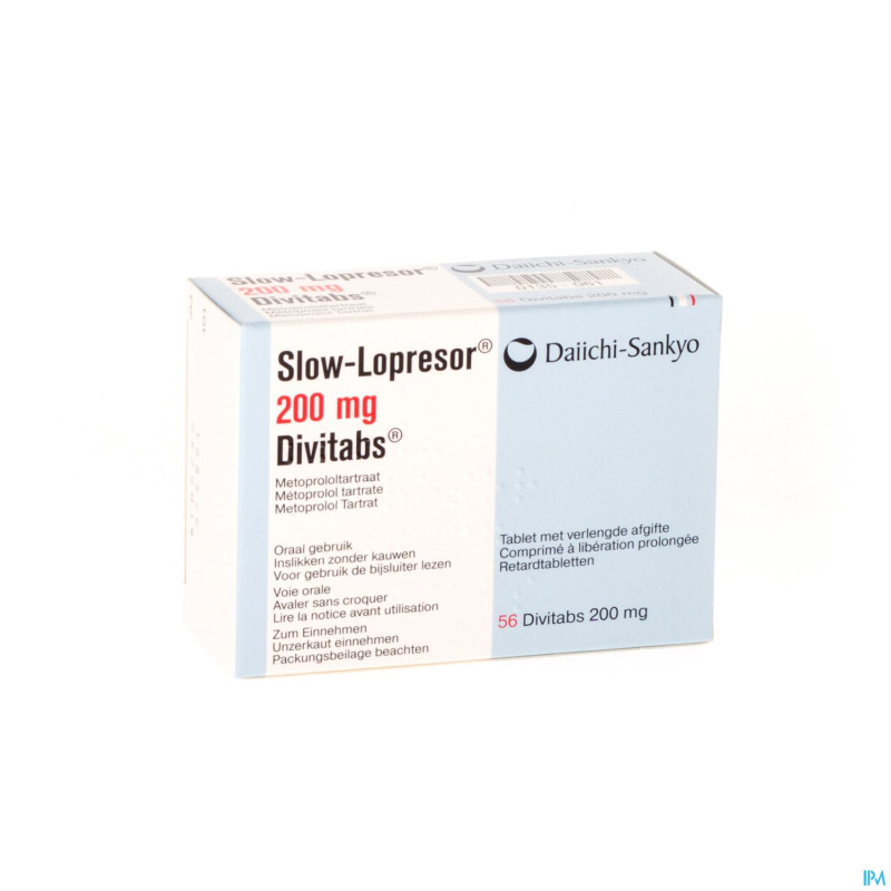 Slow lopresor comp div  56 x 200 mg