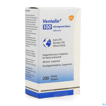 Ventolin aero inhal 200dos 100mcg/d