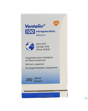 Ventolin aero inhal 200dos 100mcg/d