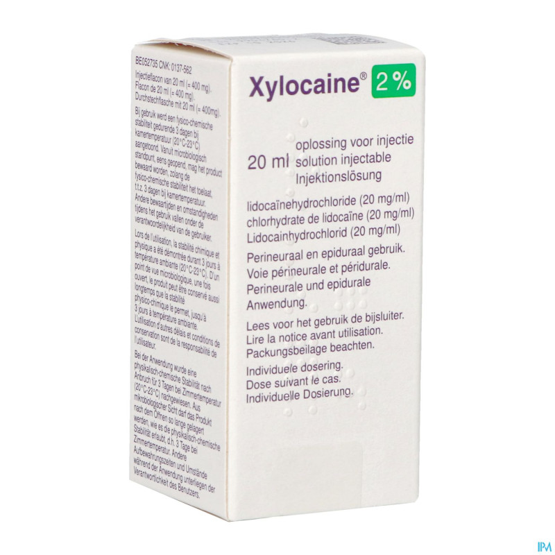 Xylocaine inj 1x20ml 2%