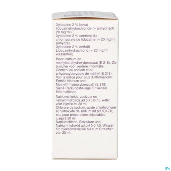 Xylocaine inj 1x20ml 2%