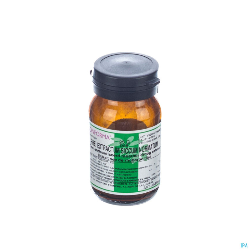 Rhubarbe titre extrait sec 25g conf