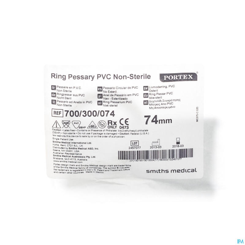 Pessaire portex rond vinyl   74mm 10