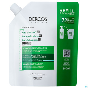 Vichy dercos sh trait.a/pell chev.gras refill390ml