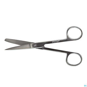 Pharmex ciseaux droit point/mouss 14cm