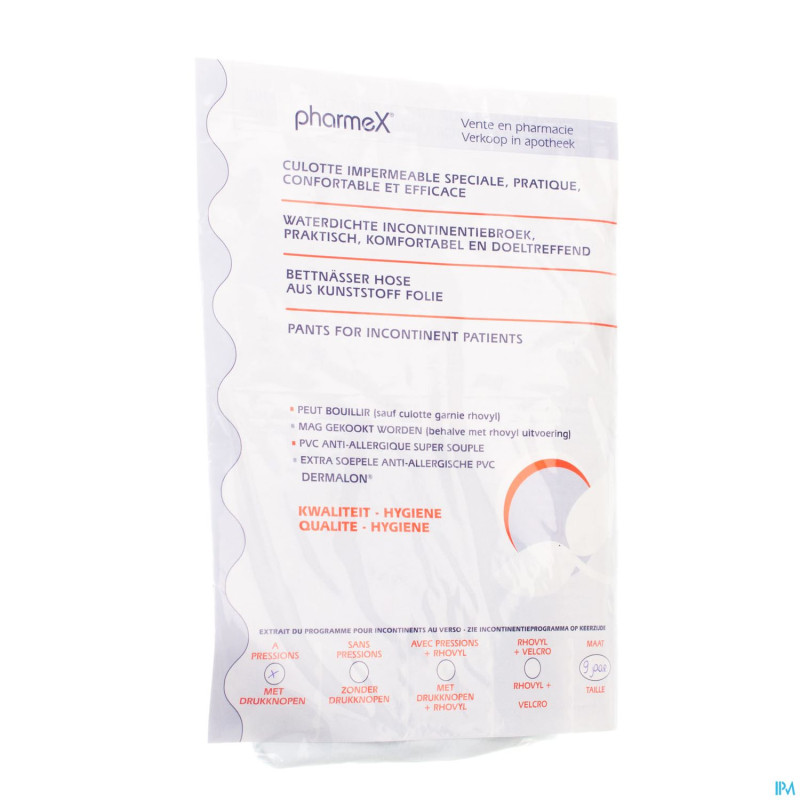 Pharmex culotte incont +press. 9ans