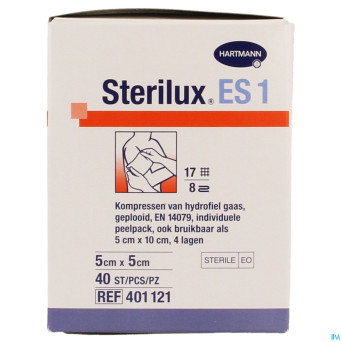 Sterilux es1 cp ster 8pl 5x5cm 40 2050161