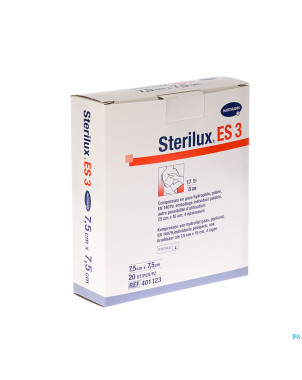 Sterilux es3 cp ster 8pl 7,5x7,5cm 20 2050171