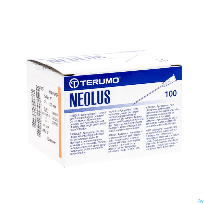 Terumo aiguille neolus 25g 1 rb orange    100