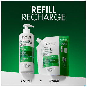 Vichy dercos sh trait.a/pell chev.gras refill390ml