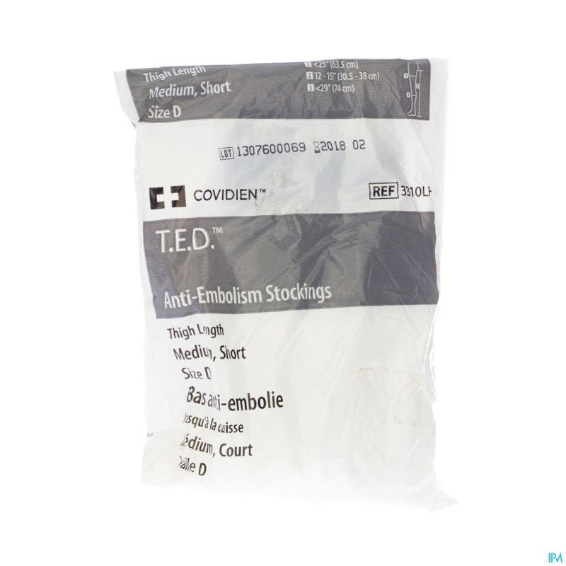 Ted bas cuisse 33100 m court  blanc