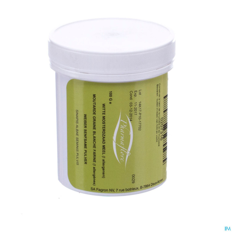 Moutarde jaune graine farine pot    100g fag