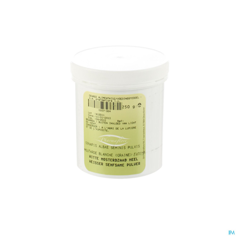 Moutarde jaune graine farine pot    250g pharmafl