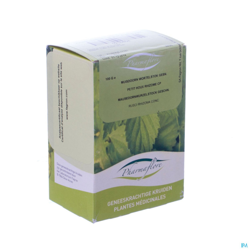 Petit houx rhizome boite    100g pharmafl
