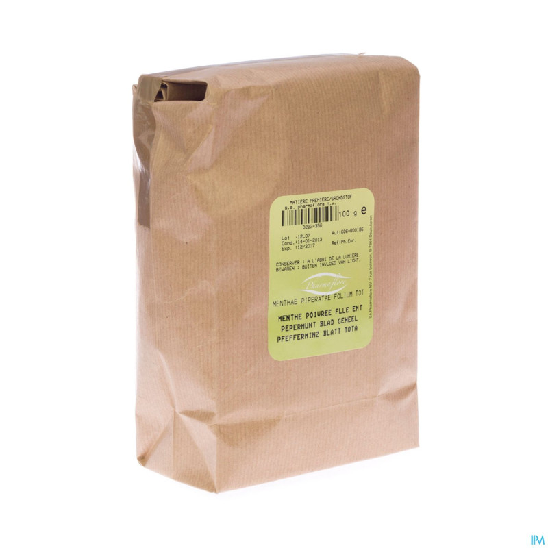 Menthe poivree feuille entier    100g pharmafl