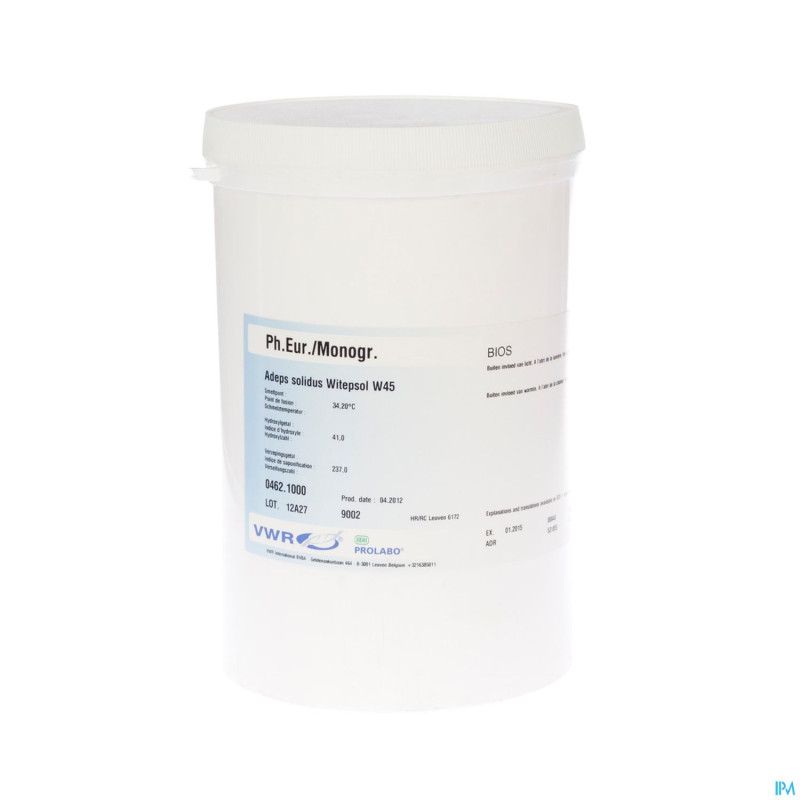 Adeps solidus w45 (witepsol) ph.eur    1kg vwr