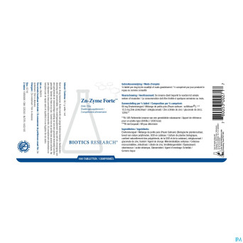 Zn zyme forte biotics    comp 100x25mg