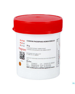 Codeine phosphate hemihydrate  25g fag