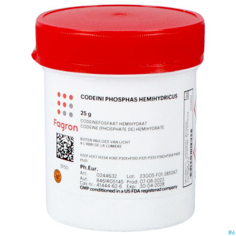 Codeine phosphate hemihydrate  25g fag