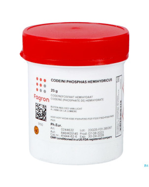 Codeine phosphate hemihydrate  25g fag