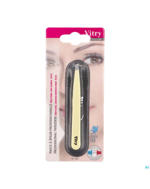 Vitry classic pince epil prof oblique inox    1022