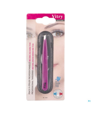 Vitry classic pince epil prof oblique inox    1022
