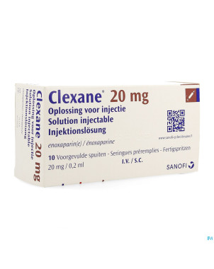 Clexane ser inj 10 x 20 mg/0,2 ml