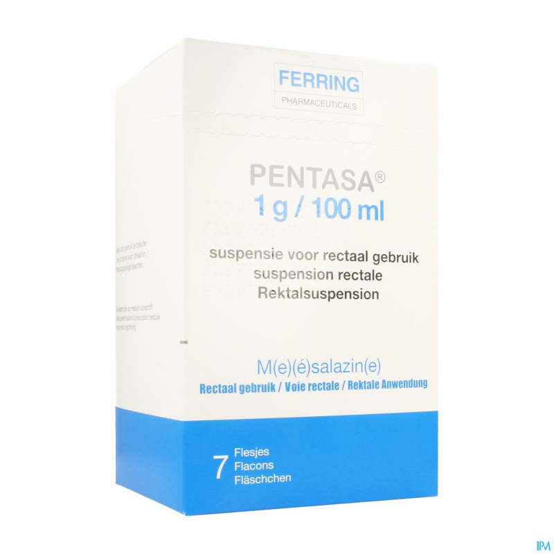Pentasa susp rect 7x1g/100ml