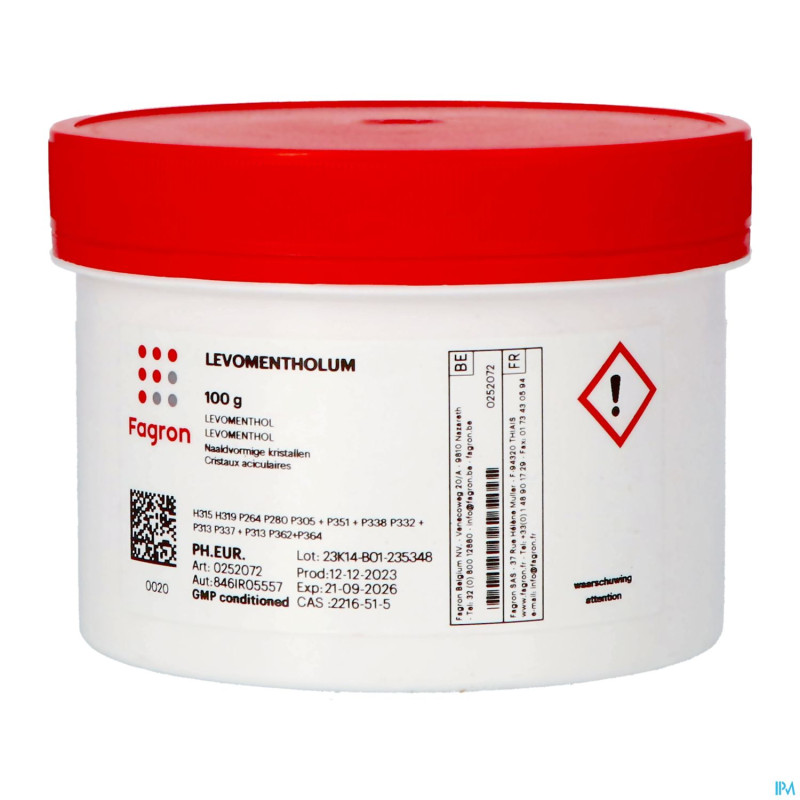 Menthol (l-) aiguilles    100g fag