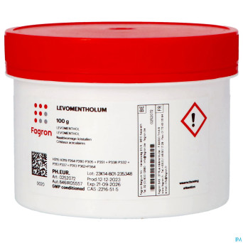 Menthol (l-) aiguilles    100g fag