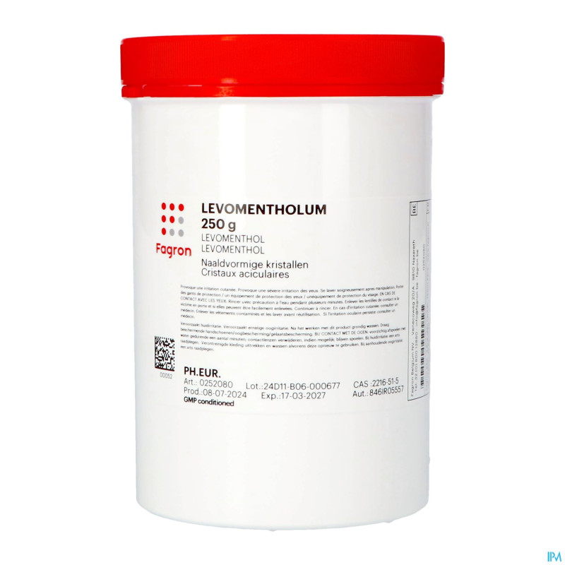 Menthol (l-) aiguilles    250g fag