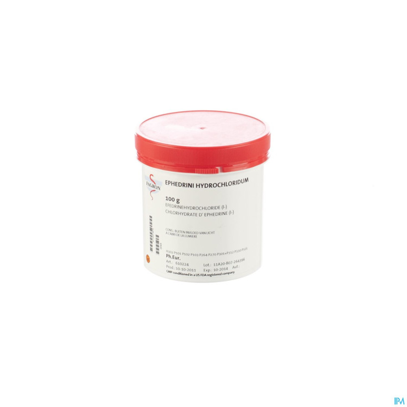 Ephedrine chlorhydr (l-)   100g fag
